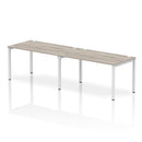 Impulse 2 Person Single Row Bench Desk - Grey Oak