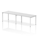 Impulse 2 Person Single Row Bench Desk - White