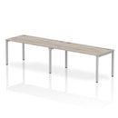 Impulse 2 Person Single Row Bench Desk - Grey Oak