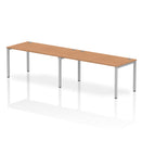 Impulse 2 Person Single Row Bench Desk - Oak