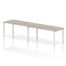 Impulse 2 Person Single Row Bench Desk - Grey Oak
