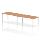 Impulse 2 Person Single Row Bench Desk - Oak