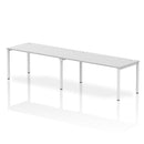 Impulse 2 Person Single Row Bench Desk - White