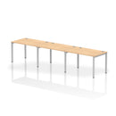Impulse 3 Person Single Row Bench Desk - Maple