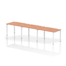 Impulse 3 Person Single Row Bench Desk - Beech