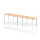 Impulse 3 Person Single Row Bench Desk - Maple