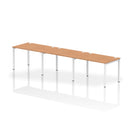 Impulse 3 Person Single Row Bench Desk - Oak