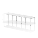 Impulse 3 Person Single Row Bench Desk - White