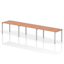 Impulse 3 Person Single Row Bench Desk - Beech