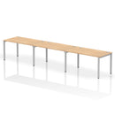 Impulse 3 Person Single Row Bench Desk - Maple