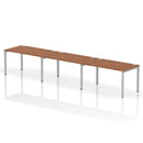 Impulse 3 Person Single Row Bench Desk - Walnut