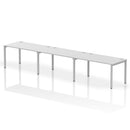 Impulse 3 Person Single Row Bench Desk - White