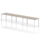 Impulse 3 Person Single Row Bench Desk - Grey Oak
