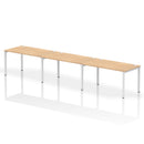 Impulse 3 Person Single Row Bench Desk - Maple