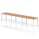 Impulse 3 Person Single Row Bench Desk - Oak