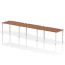 Impulse 3 Person Single Row Bench Desk - Walnut