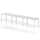 Impulse 3 Person Single Row Bench Desk - White