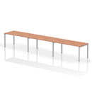 Impulse 3 Person Single Row Bench Desk - Beech
