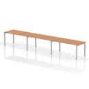 Impulse 3 Person Single Row Bench Desk - Oak