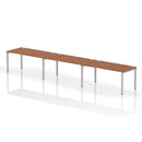 Impulse 3 Person Single Row Bench Desk - Walnut