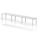 Impulse 3 Person Single Row Bench Desk - White