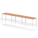 Impulse 3 Person Single Row Bench Desk - Beech