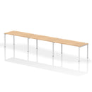 Impulse 3 Person Single Row Bench Desk - Maple