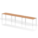 Impulse 3 Person Single Row Bench Desk - Oak