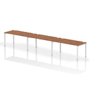 Impulse 3 Person Single Row Bench Desk - Walnut