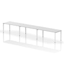 Impulse 3 Person Single Row Bench Desk - White