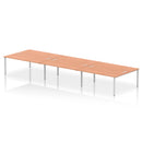 Impulse B2B 6 Person Bench Desk - Beech