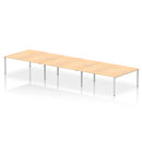 Impulse B2B 6 Person Bench Desk - Maple