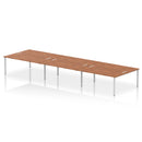 Impulse B2B 6 Person Bench Desk - Walnut