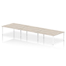 Impulse B2B 6 Person Bench Desk - Grey Oak