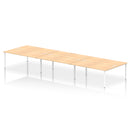 Impulse B2B 6 Person Bench Desk - Maple