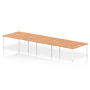 Impulse B2B 6 Person Bench Desk - Oak