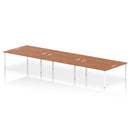 Impulse B2B 6 Person Bench Desk - Walnut