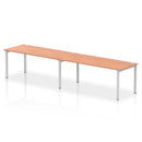 Impulse 2 Person Single Row Bench Desk - Beech