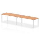 Impulse 2 Person Single Row Bench Desk - Oak