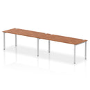 Impulse 2 Person Single Row Bench Desk - Walnut
