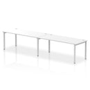 Impulse 2 Person Single Row Bench Desk - White