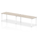 Impulse 2 Person Single Row Bench Desk - Grey Oak