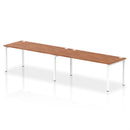 Impulse 2 Person Single Row Bench Desk - Walnut