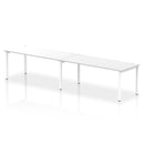 Impulse 2 Person Single Row Bench Desk - White
