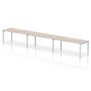 Impulse 3 Person Single Row Bench Desk - Grey Oak