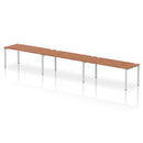 Impulse 3 Person Single Row Bench Desk - Walnut