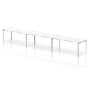 Impulse 3 Person Single Row Bench Desk - White