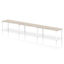 Impulse 3 Person Single Row Bench Desk - Grey Oak