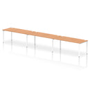 Impulse 3 Person Single Row Bench Desk - Oak