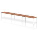 Impulse 3 Person Single Row Bench Desk - Walnut
